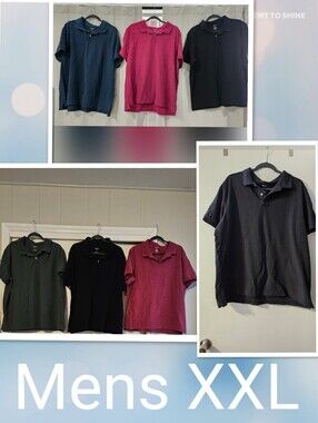 Lot of 7 Men's XXL Polo Shirts Goodfellow & Co Sonoma Short Sleeve Casual